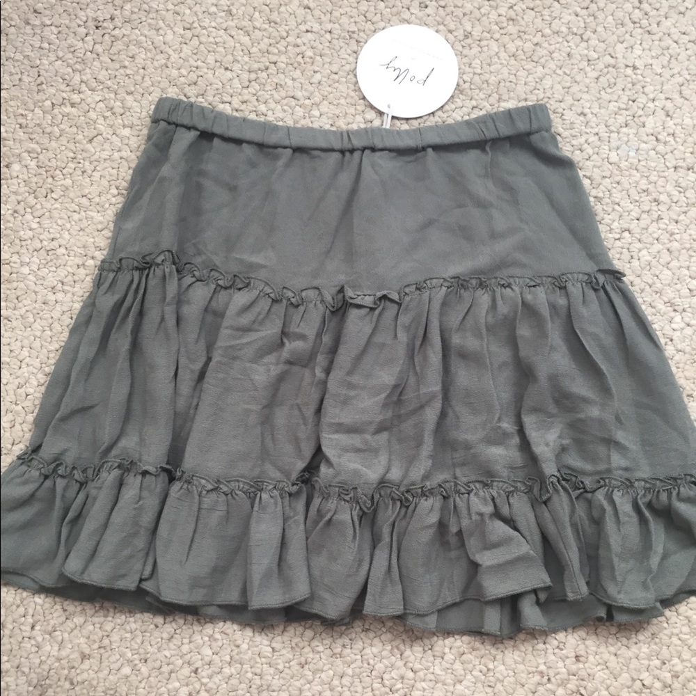 Princess Polly Khaki Green Skirt